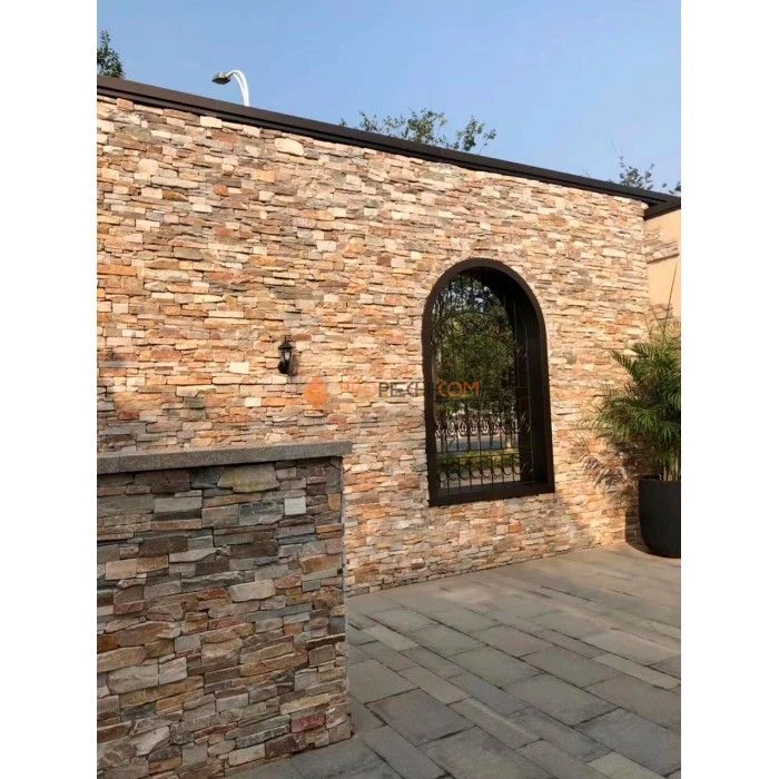 Панель из грубого камня Кварцит Бежевый (550х200мм) упак. (4шт/0,44м2)