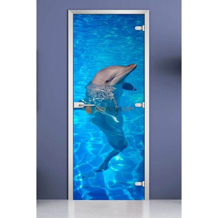 Стеклянная межкомнатная дверь DoorWood с фотопечатью Animals-13, 2000х800 мм