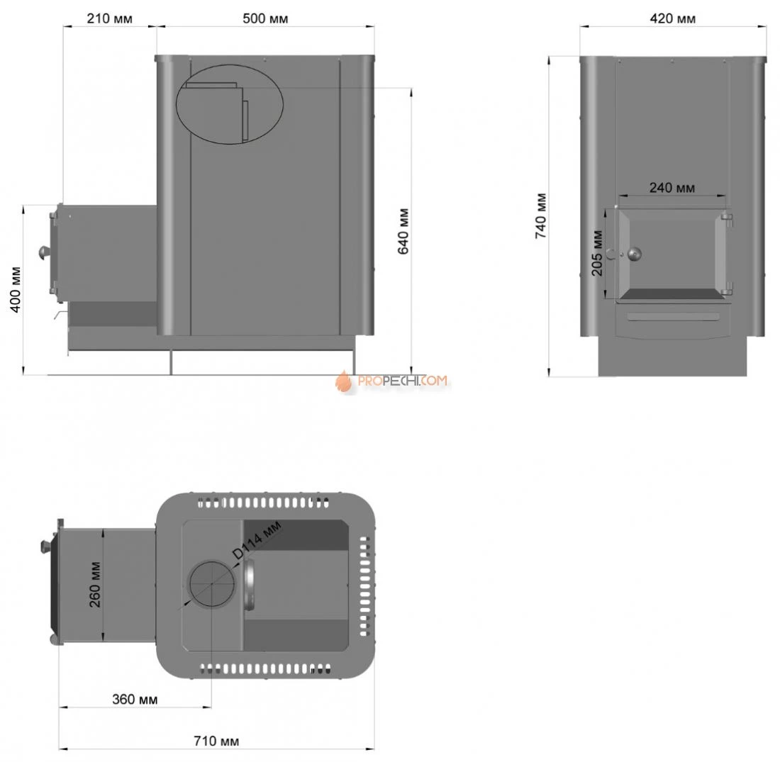 Банная печь Березка 15 ДТ-3