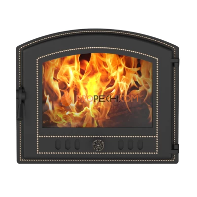 Печная дверца Везувий 224 стекло (бронза)