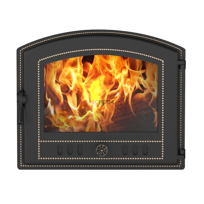 Печная дверца Везувий 224 стекло (бронза)