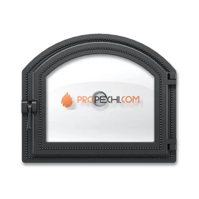 Дверка Везувий 217 с термометром (Антрацит)