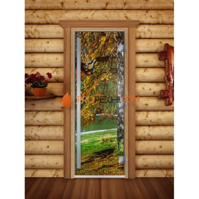 Дверь для бани DoorWood Престиж Фотопечать А089, 1900x700 мм