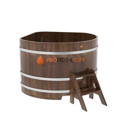 Купель BentWood угловая из сращенных ламелей мореной лиственницы 1,37х1,37