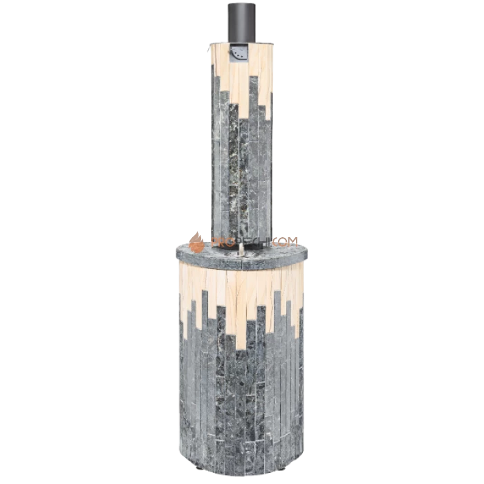 Дровяная печь для бани Ферингер Малютка До 18 м³ - Пироксенит + Окаменевшее дерево