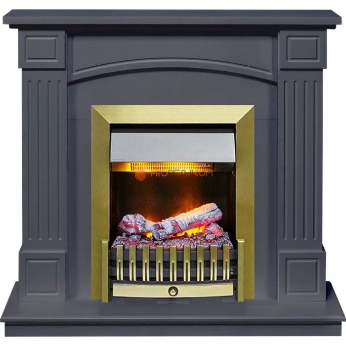 Каминокомплект Dimplex Boston - Серый графит (Высота 925см) с очагом Danville Antique Brass FB2