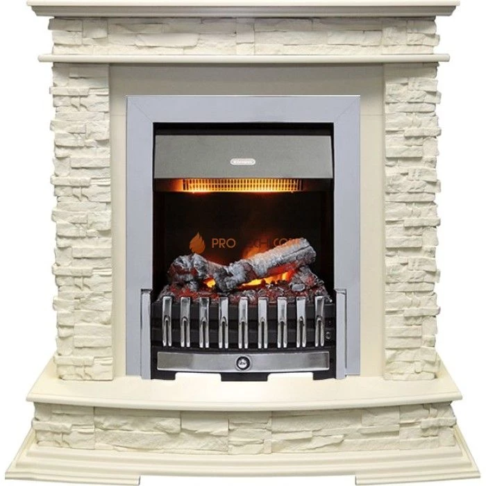 Каминокомплект Dimplex Luzern - Слоновая кость с очагом Danville Chrome FB2