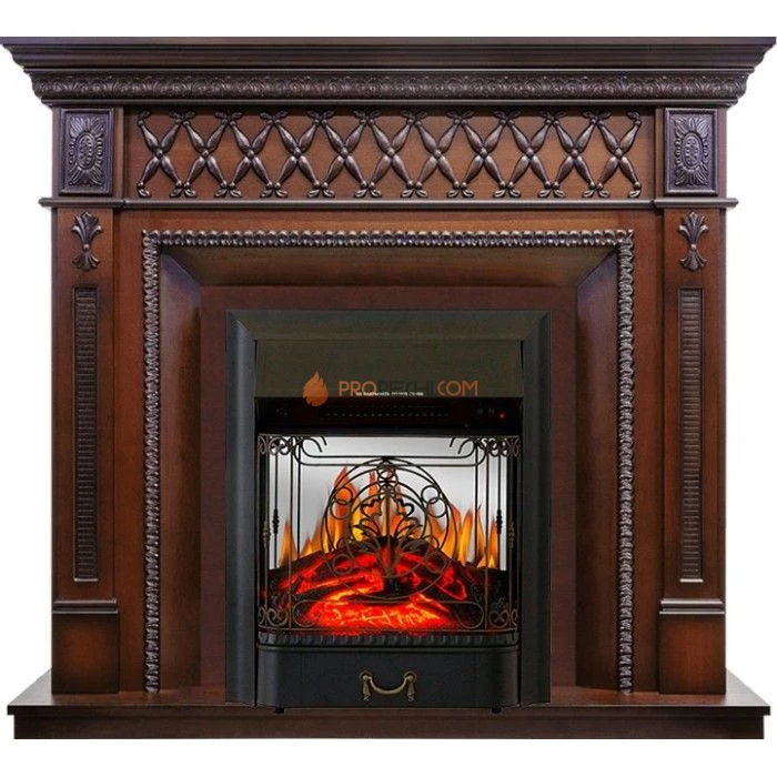 Каминокомплект Royal Flame Alexandria - махагон коричневый антик с очагом Majestic FX M Black