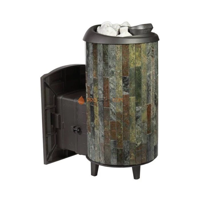 Печь банная «Атмосфера L» в ламелях «Жадеит»