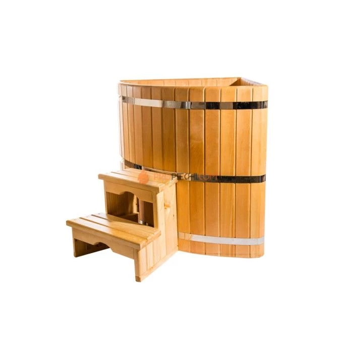 Купель угловая НКЗ из кедра, 120x110x110 см