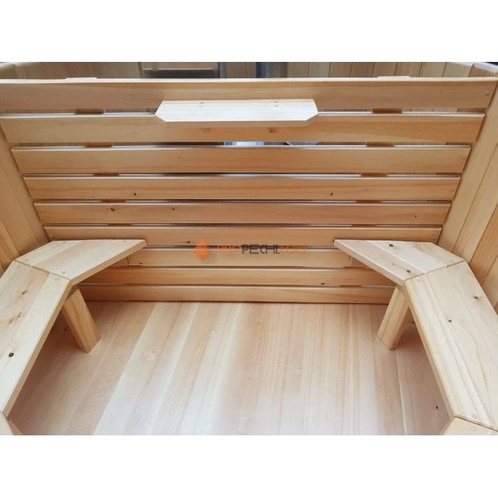 Фурако круглая НКЗ из кедра, диаметр 150 см, высота 120 см (внутренняя печь)