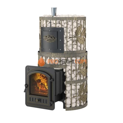 Чугунная печь для бани Эверест Легкий пар Профи Ковка