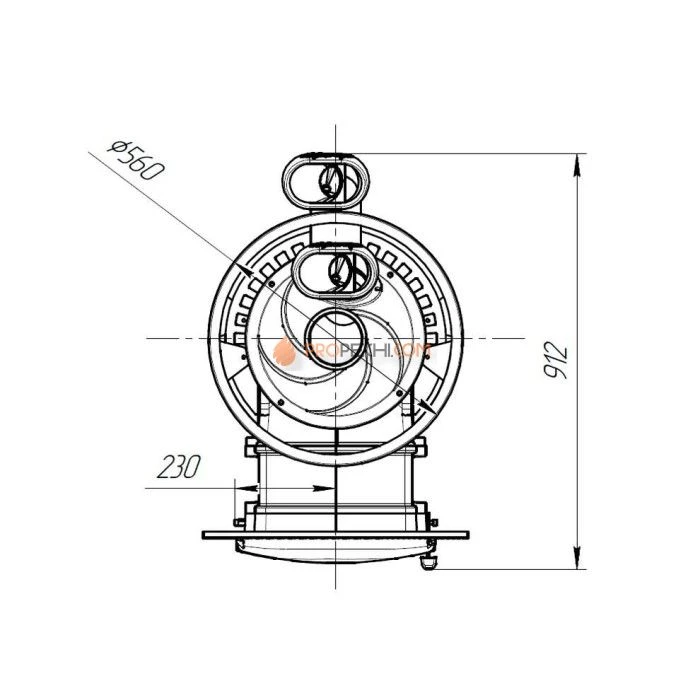 Чугунная печь для бани Атмосфера XXL Сетка нержавеющая