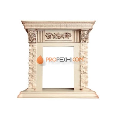 Портал Royal Flame Luxemburg (каменный) - Сланец/Cлоновая кость с патиной