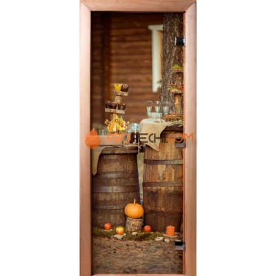 Дверь для бани DoorWood Фотопечать А073, 1800x600 мм
