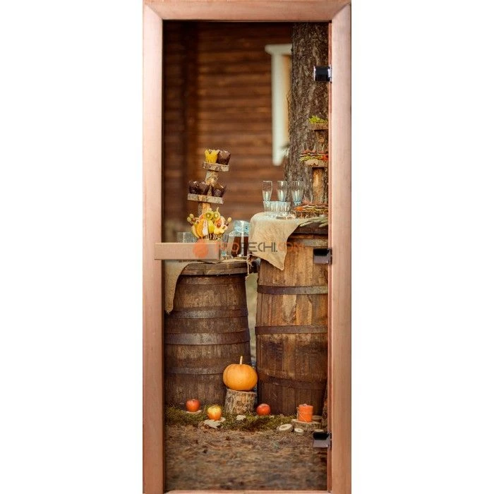 Дверь для бани DoorWood Фотопечать А073, 1800x600 мм