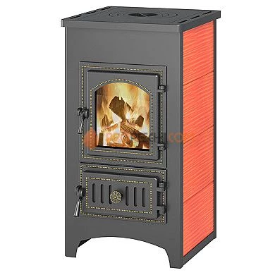 Печь-камин Везувий ПК-01 (270) с плитой (красный)