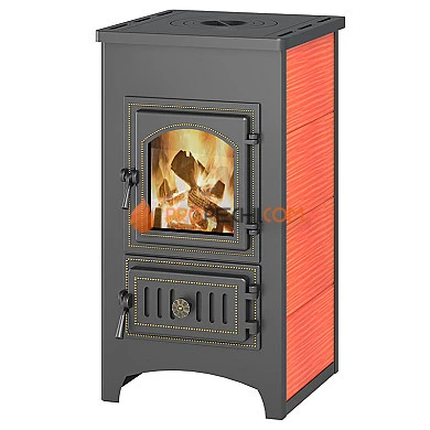 Печь-камин Везувий ПК-01 (270) с плитой (красный)