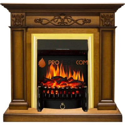 Каминокомплект Royal Flame Verona - Дуб антик с очагом Fobos FX Brass