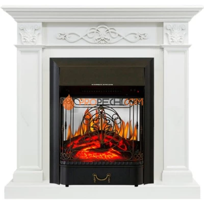 Каминокомплект Royal Flame Verona - Белый дуб с очагом Majestic FX M Black