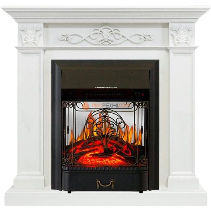 Каминокомплект Royal Flame Verona - Белый дуб с очагом Majestic FX M Black