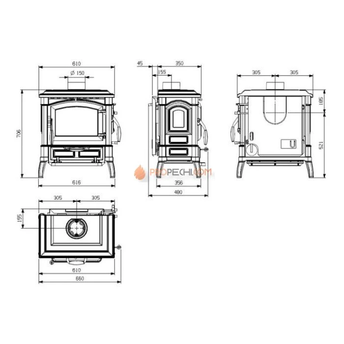 Печь-камин La Nordica Isetta Evo