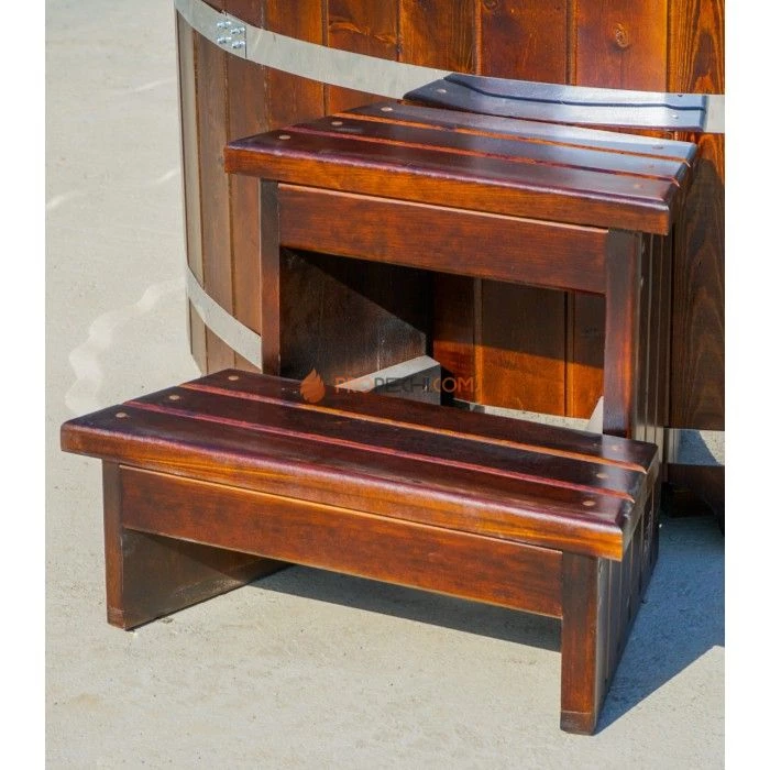 Фурако круглая НКЗ STANDARD из кедра, с пластиковой вставкой, диаметр 220 см, высота 120 см (внутренняя печь)