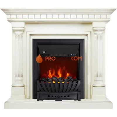 Каминокомплект Royal Flame Dallas - Слоновая кость с патиной с очагом Aspen Black