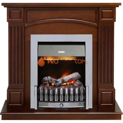 Каминокомплект Dimplex Boston - Темный дуб (Высота 925см) с очагом Danville Chrome FB2