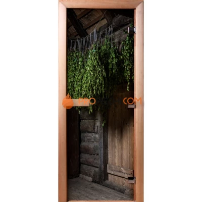 Дверь для бани DoorWood Фотопечать А002, 1800x600 мм