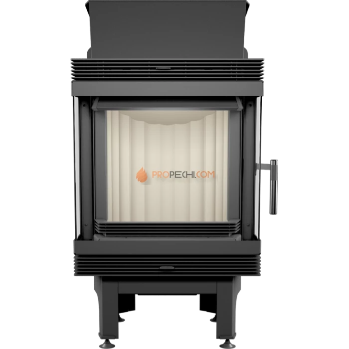 Каминная топка стальная Kratki Blanka/LP/BS (угловое стекло слева-справа) (8 кВт)