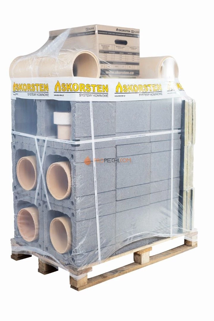 Комплект дымохода Skorsten без вент.канала Д160 7м