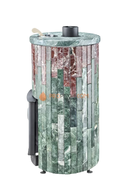 Банная печь Ферингер Уют-18 ПФ Змеевик + мрамор Россо Леванте