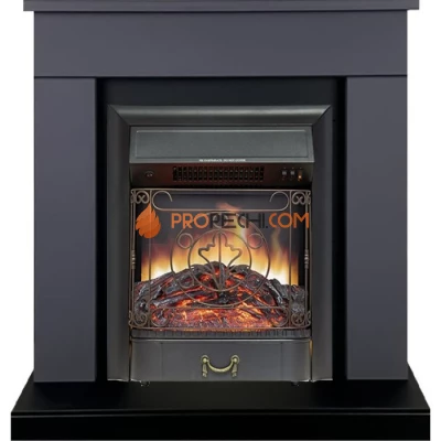 Каминокомплект Royal Flame Bergen (Разборный) - Серый графит (Ширина 900 мм) с очагом Majestic FX Black