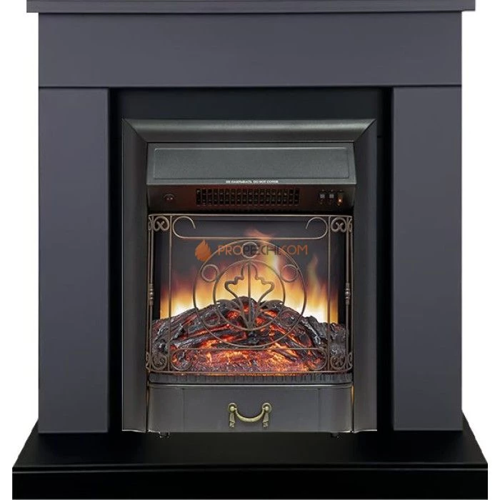 Каминокомплект Royal Flame Bergen (Разборный) - Серый графит (Ширина 900 мм) с очагом Majestic FX Black