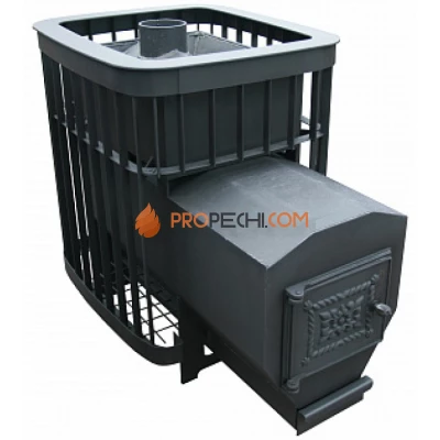 Дровяная печь для бани Варвара Каменка удлиненная топка