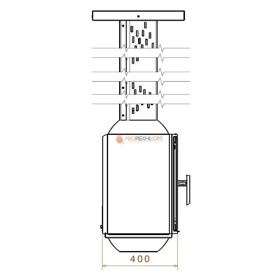 Печь-камин Liseo Castiron LCI 5 SKY GFLR, два боковых стекла (Liseo CastIron)