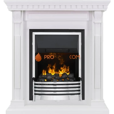 Каминокомплект Dimplex Orlean - Белый дуб с очагом Flagstaff