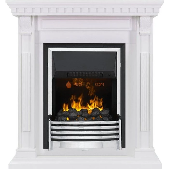 Каминокомплект Dimplex Orlean - Белый дуб с очагом Flagstaff