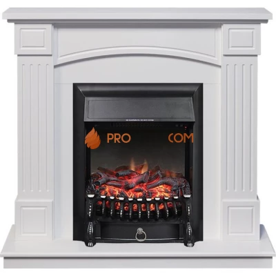 Каминокомплект Royal Flame Boston - Белый (Высота 925см) с очагом Fobos FX Black