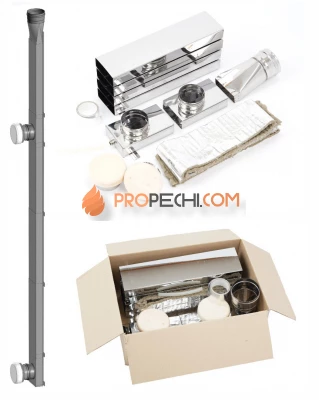 Комплект вентиляции для бани и сауны ТиС (П) проход через перекрытие/кровлю