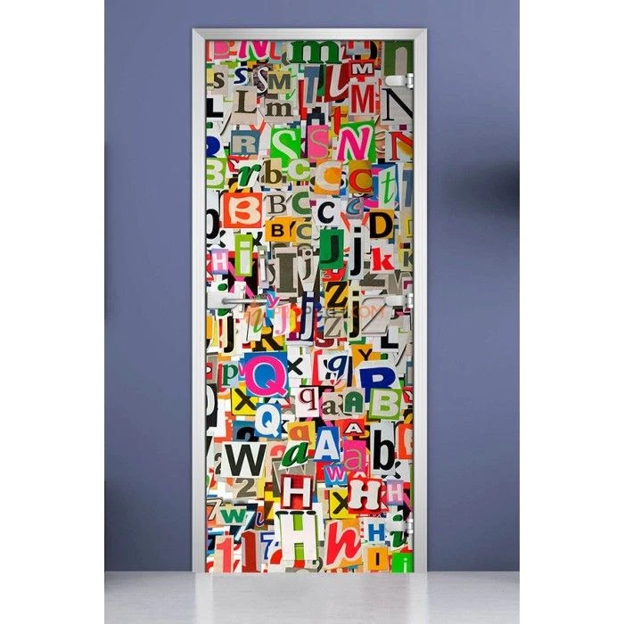 Стеклянная межкомнатная дверь DoorWood с фотопечатью Textures-02, 2000х800 мм