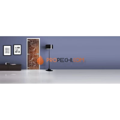 Стеклянная межкомнатная дверь DoorWood с рисунком MG-03 Бронза матовая, 2000х700 мм