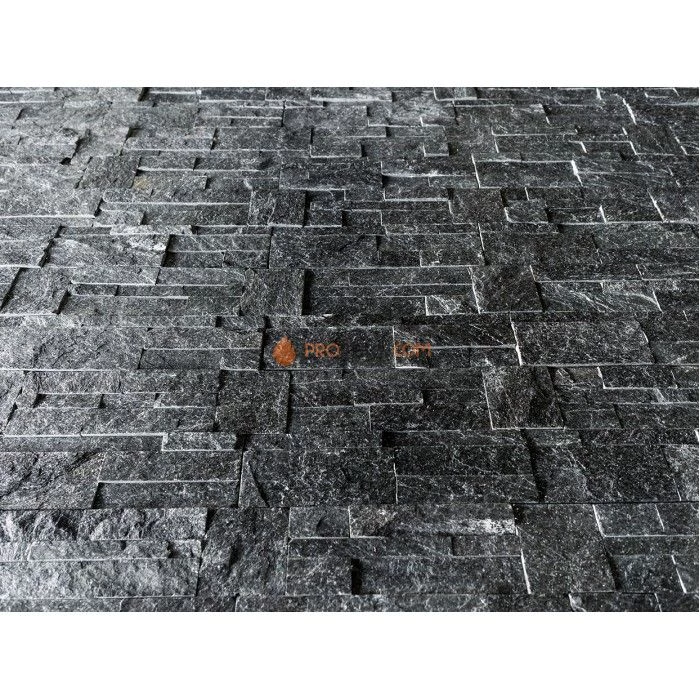 Панель Модерн Кварцит Чёрный (350х180мм) упак. (6шт/0,378м2)