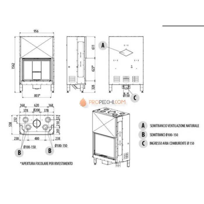 Каминная топка MCZ Plasma 85 Wood