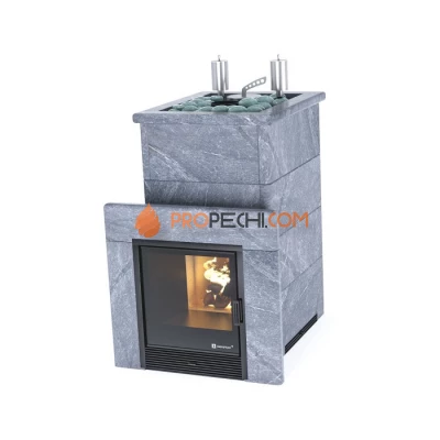 Дровяная печь для бани ИзиСтим Сочи К в камне Талькохлорит