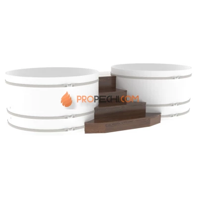 Подиум BentWood на 2 купели D 2,1 из мореного дуба
