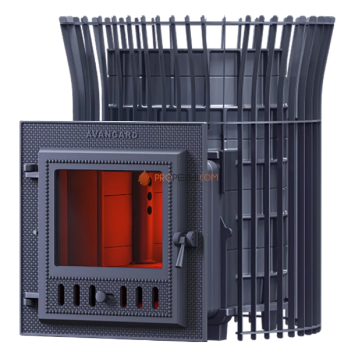 Чугунная печь для бани Гефест Авангард 24М в сетке Тюльпан