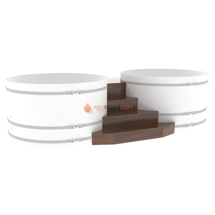 Подиум BentWood на 2 купели D 2,1 из мореного дуба