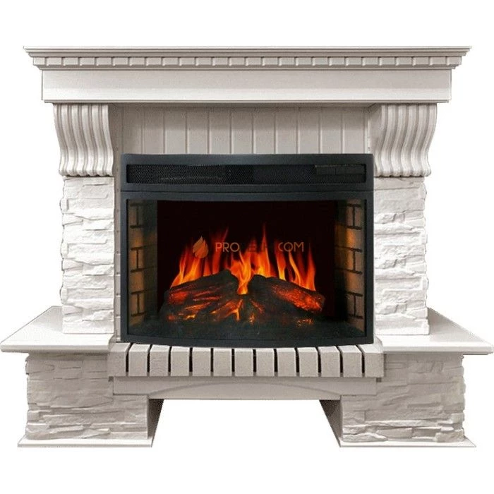 Каминокомплект Royal Flame Pierre Luxe Белый / Сланец белый с очагом Dioramic 25 LED FX